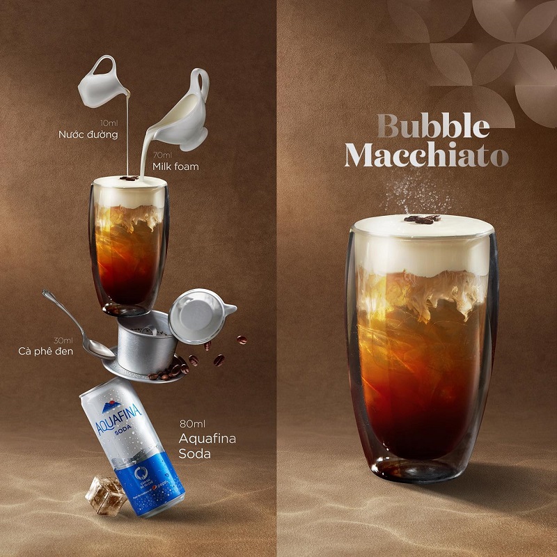 bộ công thức pha chế 10 món cocktail từ "nàng thơ" aquafina soda