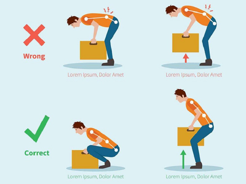 tips đánh bay cơn đau lưng do làm việc nặng