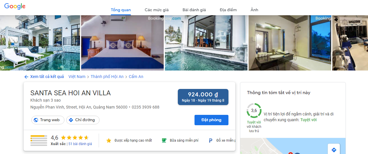 Làm thế nào để khách sạn hiển thị trên Google và được tìm kiếm tốt nhất