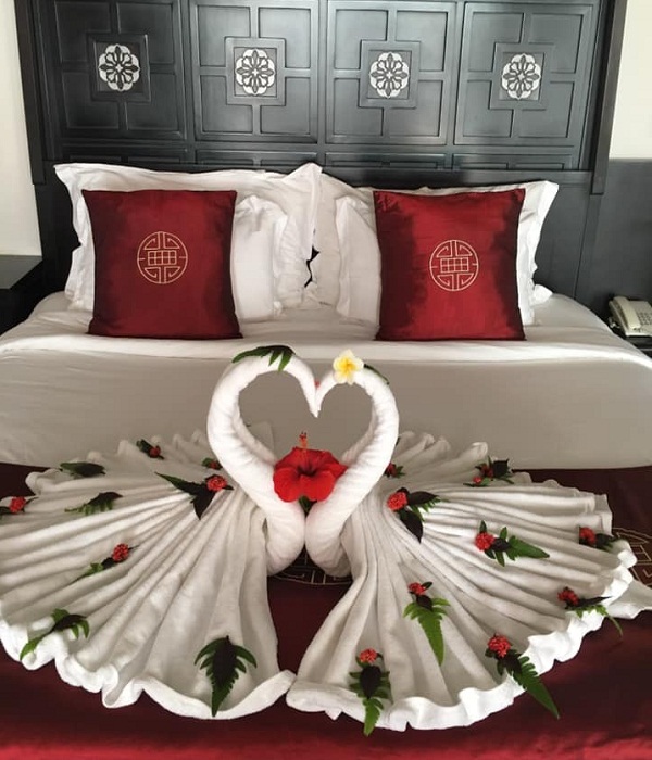 kiểu trang trí giường Honeymoon đẹp