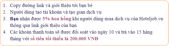 Hướng dẫn kiếm tiền online, làm Affiliate với Hoteljob.vn