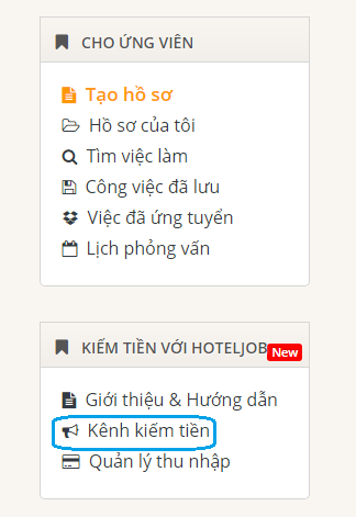 Hướng dẫn kiếm tiền online, làm Affiliate với Hoteljob.vn