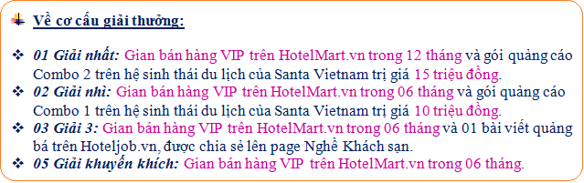 Cuộc thi Gian hàng đẹp trên Hotelmart.vn có gì đặc biệt mà tổng giải thưởng hơn nửa tỷ đồng