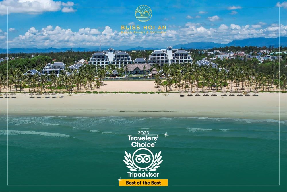 Bliss Hoi An vinh danh top 10 giải thưởng Travellers' Choice  2023