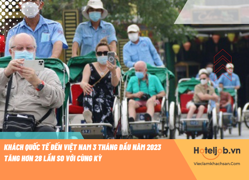 Khách quốc tế đến Việt Nam 3 tháng đầu năm 2023 tăng hơn 28 lần so với cùng kỳ