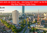 Danh sách khách sạn - nhà hàng HOT NHẤT Hà Nội tuyển dụng khai trương [Nhiều Thông Tin Độc Quyền]