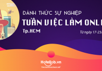 Cơ hội “bội thu ứng viên tiềm năng” với sự kiện Tuần việc làm online Tp.HCM 2018 trên Hoteljob.vn