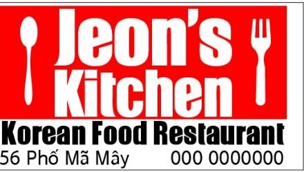 Nhà hàng Hàn Quốc Jeon's Kitchen (sắp khai trương)
