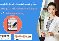 Dành 2 phút tham gia khảo sát nhu cầu học nâng cao kỹ năng quản trị khách sạn, nhà hàng