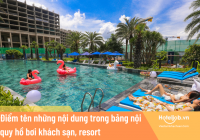 Điểm tên những nội dung trong bảng nội quy hồ bơi khách sạn, resort