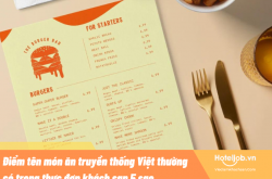 Điểm tên món ăn truyền thống Việt thường có trong thực đơn khách sạn 5 sao