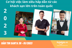 [BẢN TIN SANTA 38 - 01/2023] Cơ hội việc làm siêu hấp dẫn từ các khách sạn lớn trên toàn quốc