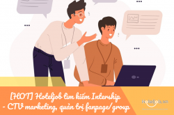 [HOT] Hoteljob tìm kiếm Intership - CTV marketing, quản trị fanpage/group