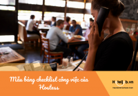 [Tất tần tật] Mẫu bảng checklist công việc Hostess nhà hàng