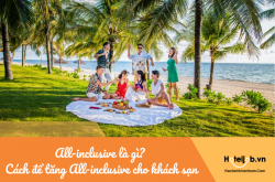All-inclusive là gì? Cách để tăng All-inclusive cho khách sạn