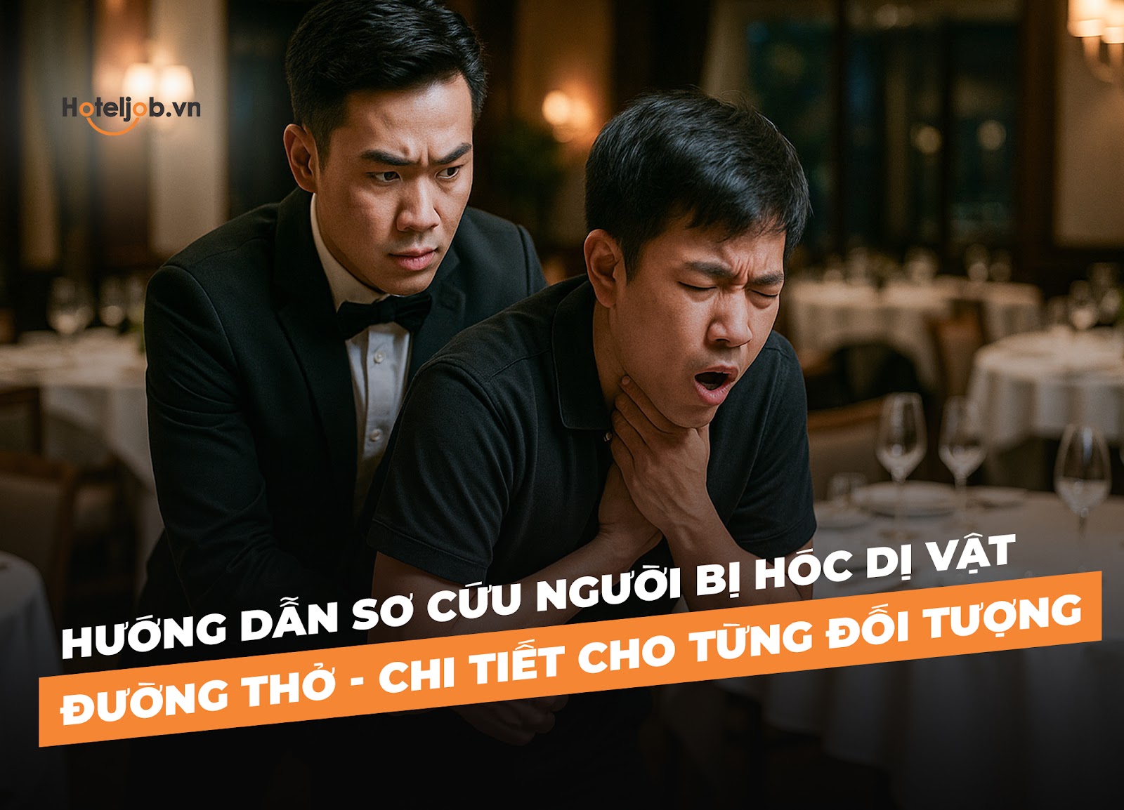 Hướng dẫn sơ cứu người bị hóc dị vật đường thở - chi tiết cho từng đối tượng