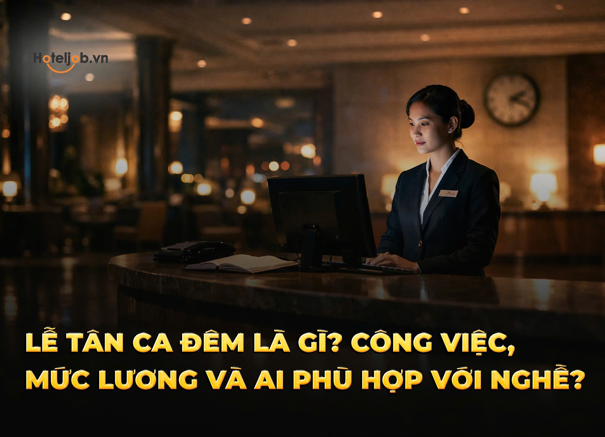 Lễ tân ca đêm là gì? Công việc, mức lương và ai phù hợp với nghề?