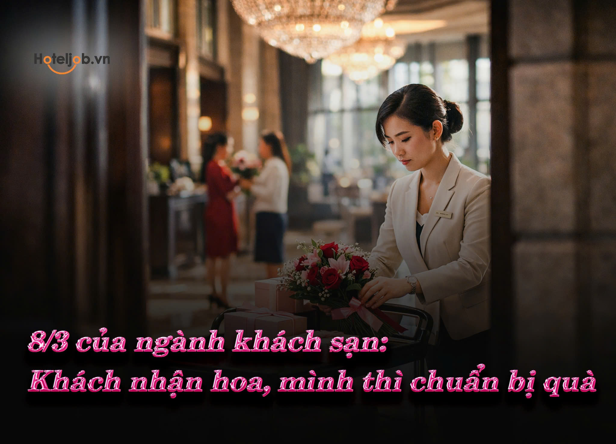 8/3 của ngành khách sạn: Khách nhận hoa, mình thì chuẩn bị quà