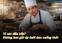 Vì sao đầu bếp không bao giờ úp lưỡi dao xuống thớt?