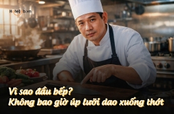 Vì sao đầu bếp không bao giờ úp lưỡi dao xuống thớt?