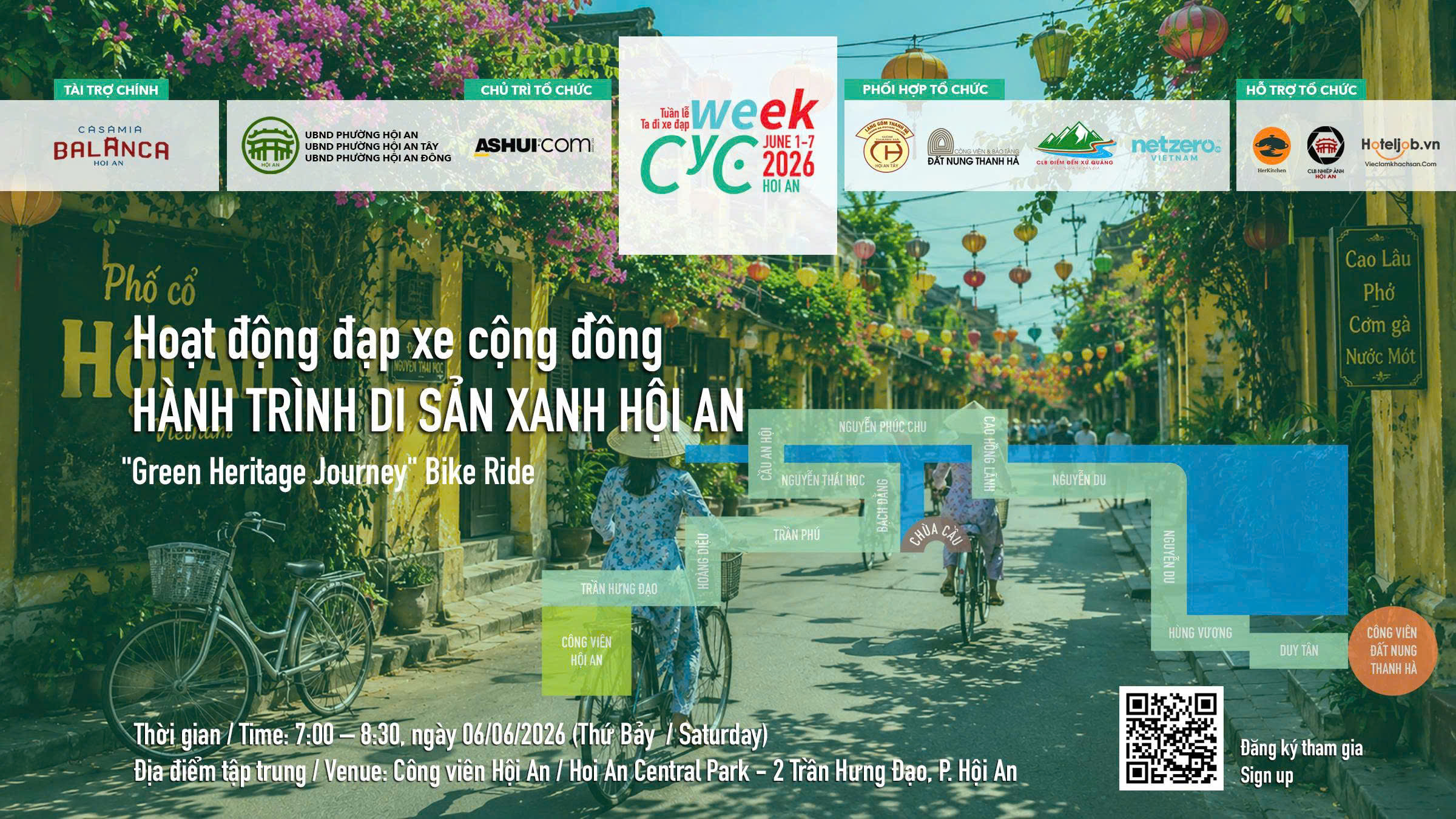 Wecyc Week 2026 tại Hội An: Lan toả tinh thần du lịch xanh từ những vòng quay xe đạp