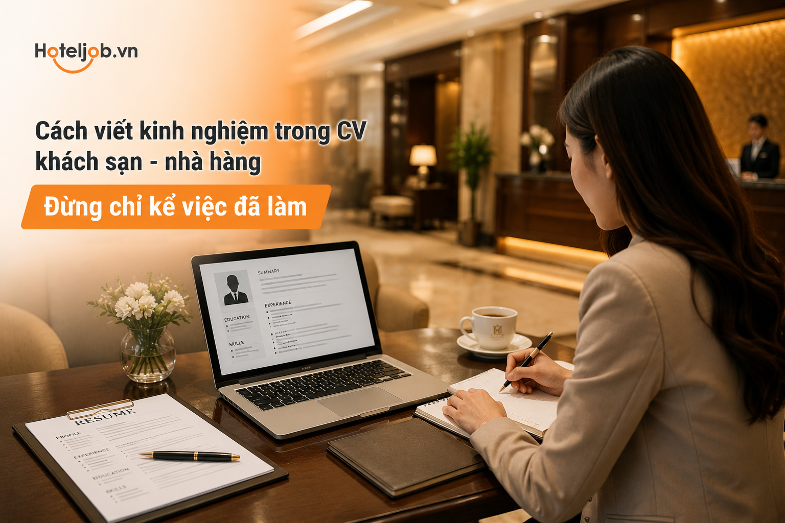 Cách viết kinh nghiệm trong CV khách sạn - nhà hàng: Đừng chỉ kể việc đã làm
