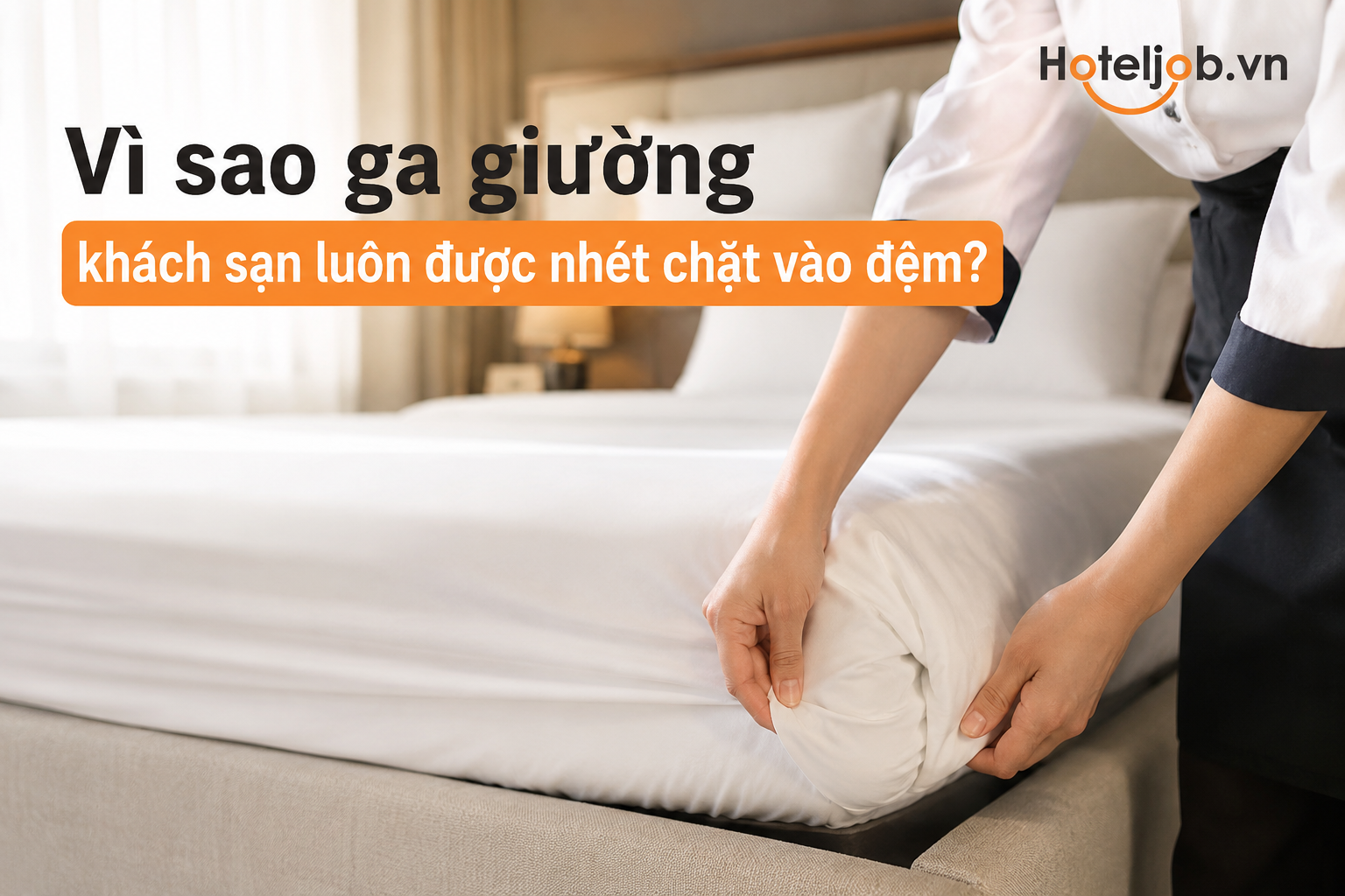[Bạn có biết] Vì sao ga giường khách sạn luôn được nhét chặt vào đệm?