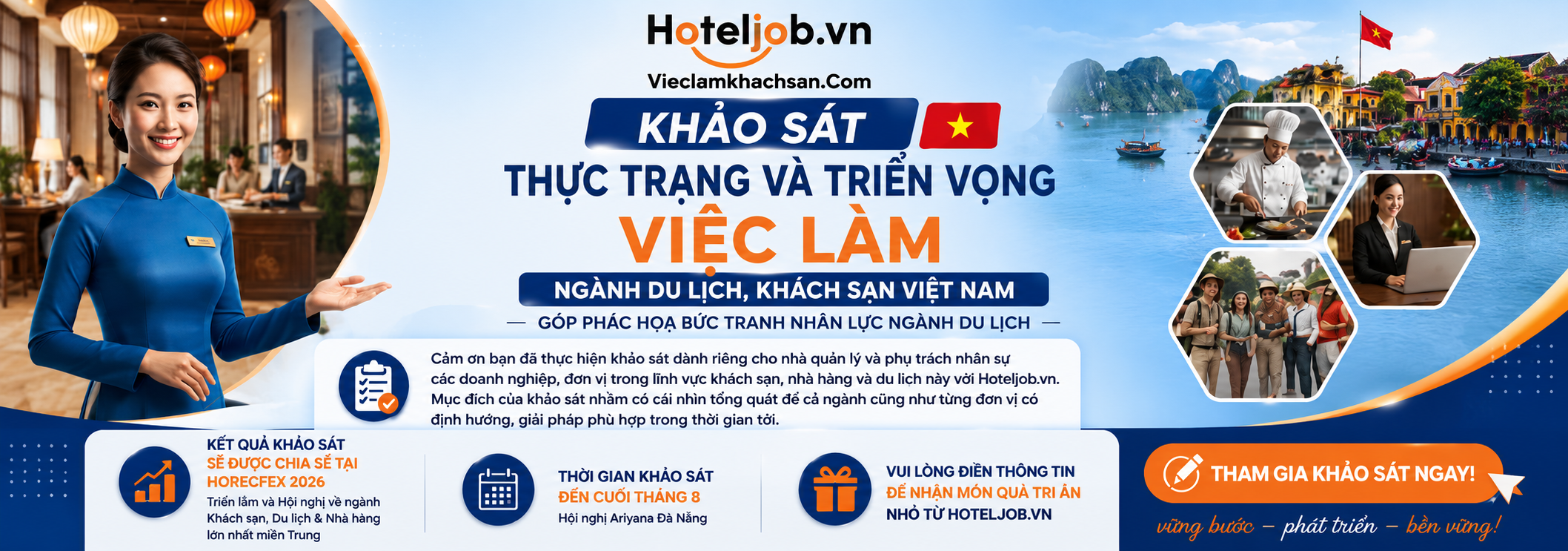 Khảo sát thực trạng và triển vọng việc làm ngành Du lịch, Khách sạn Việt Nam